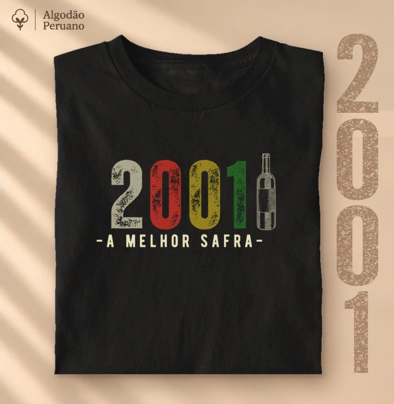 Camiseta A Melhor Safra 2001 - Camiseta Algodão Peruano