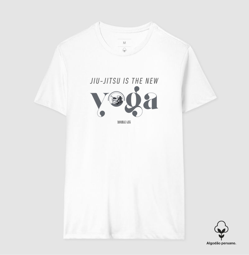 Camiseta algodão peruano "Jiu-jitsu is the new yoga"