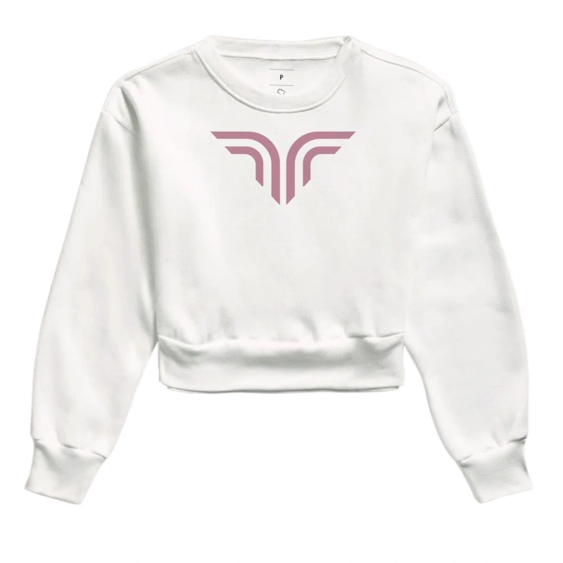   Moletom Cropped Aimobaba LG branco