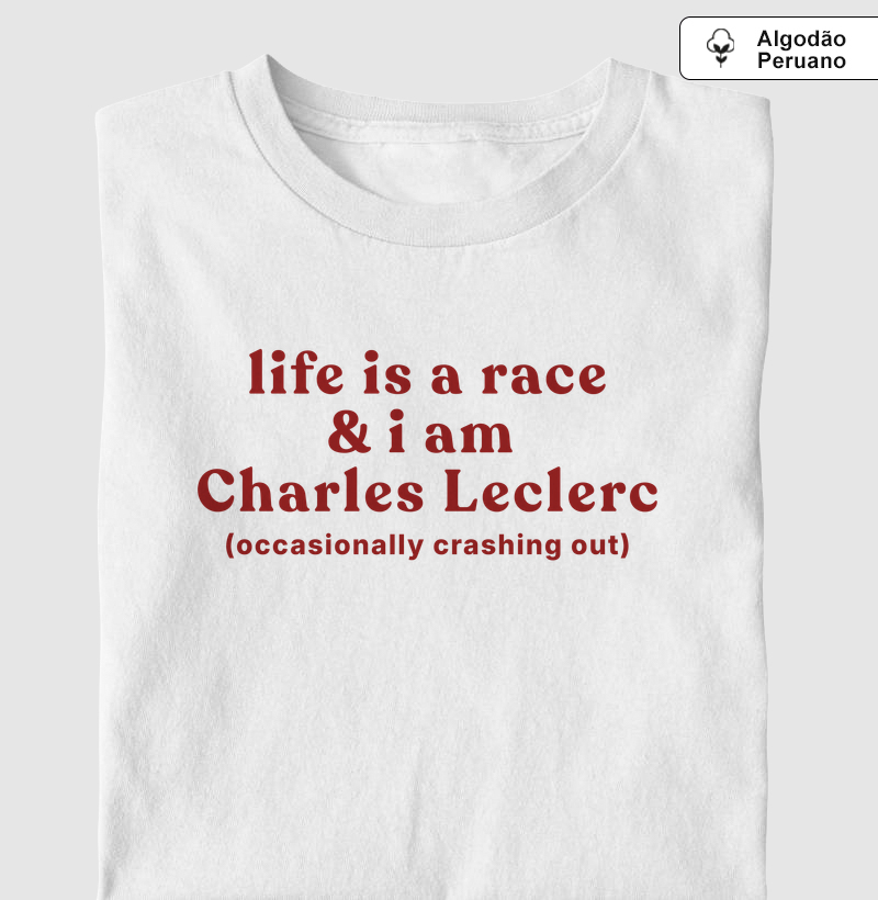 i am charles leclerc - Camiseta Algodão Peruano