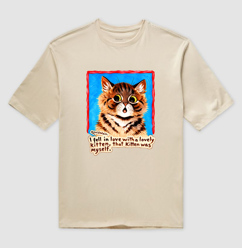 Apaixonei-me por um Gatinho Adorável – Louis Wain - Camiseta Oversized