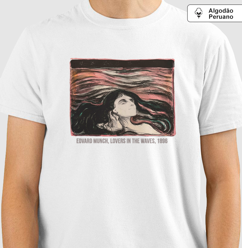 Camiseta Algodão Tanguis Peruano Lovers In The Waves Munch