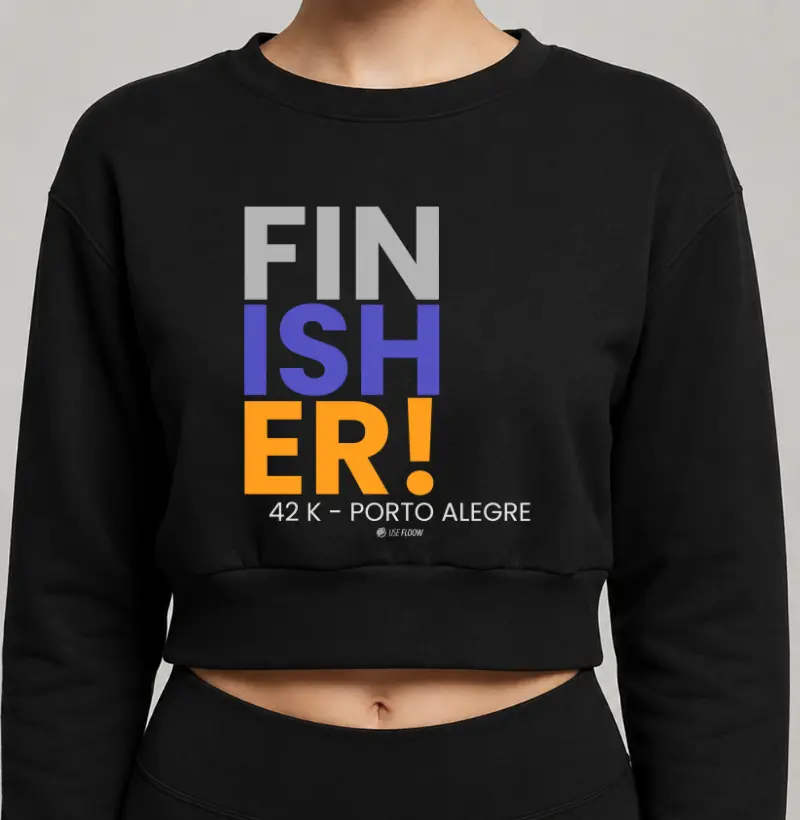 Cropped Moletom Maratona - Finisher 42 K Porto Alegre