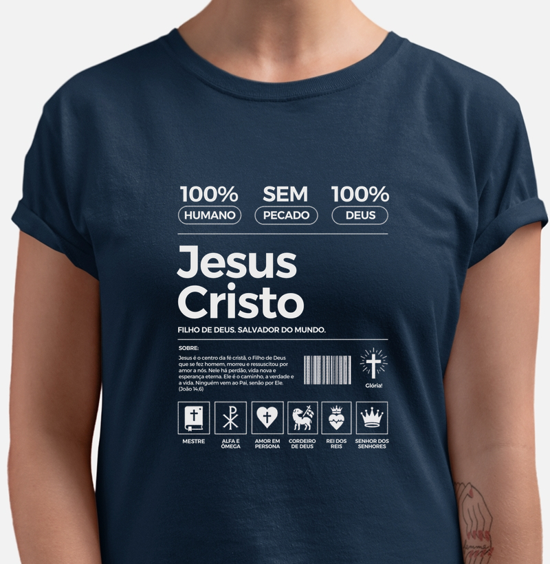 Camiseta Jesus Cristo Filhos de Deus Salvador do Mundo