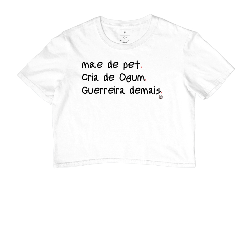Cropped Mãe de Pet e Cria de Ogum Maria Patuá - Cropped