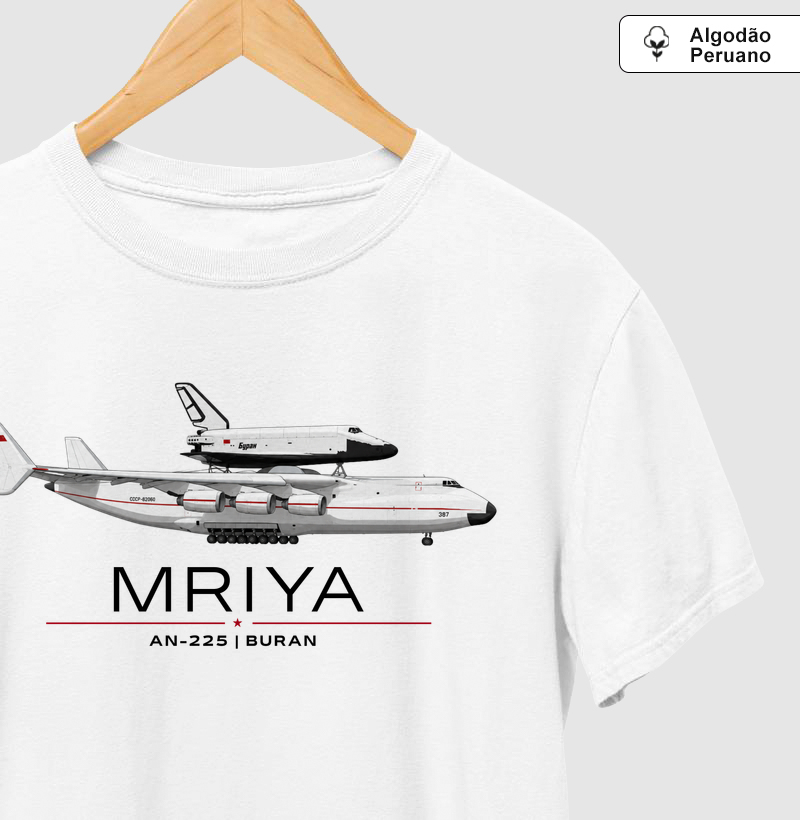 Antonov An-225 Mriya - Buran - Camiseta Algodão Peruano