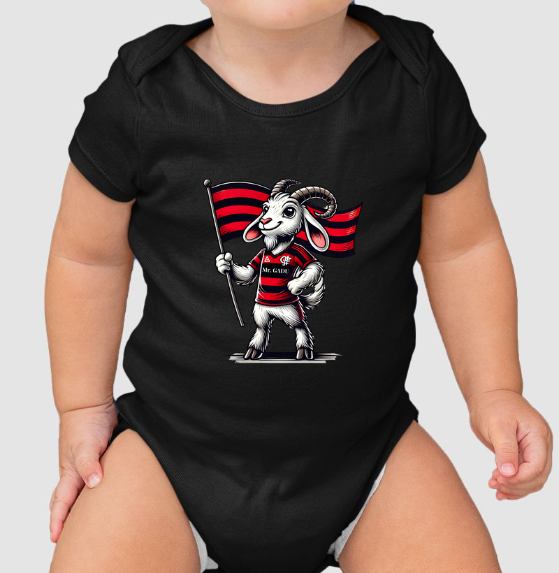 Body Infantil - Bodinho Rubro Negro - Mr. GADU