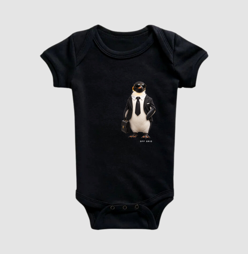 Pinguim Executivo - Body Infantil