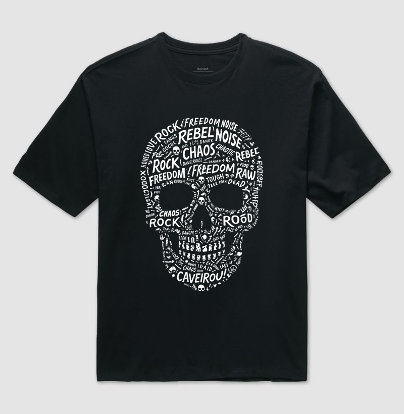 Rock Words Skull