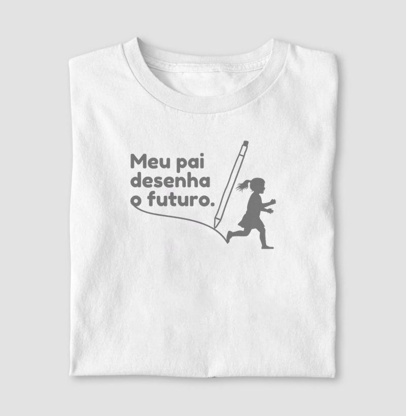 Meu pai desenha o futuro menina