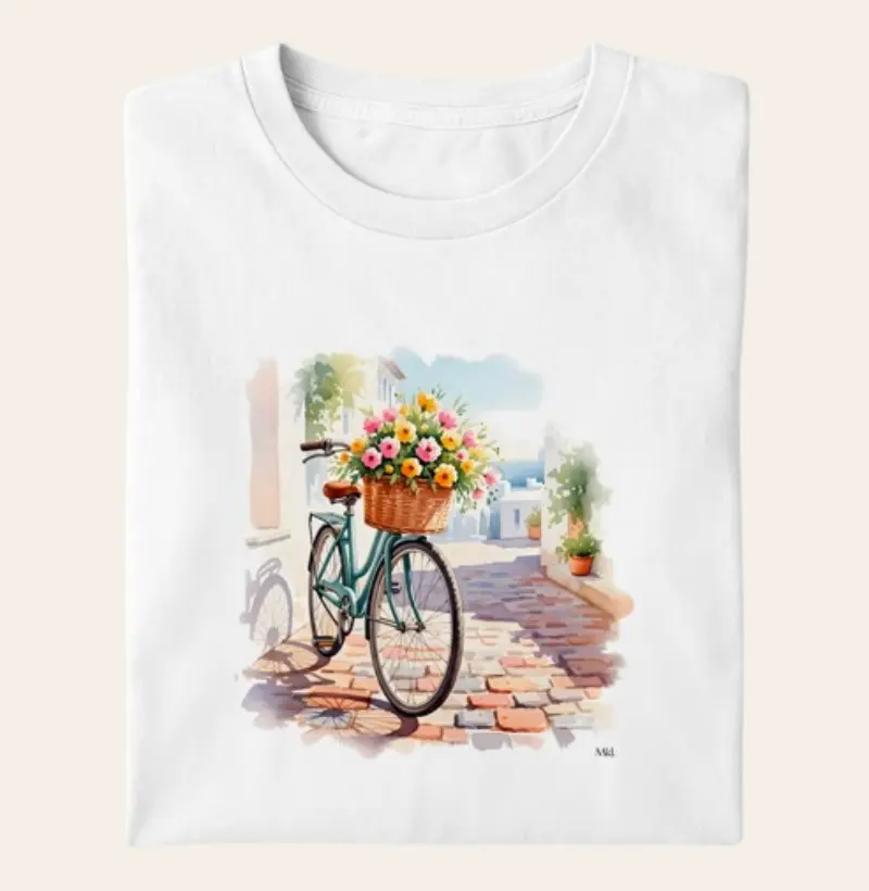 Camiseta Algodão Premium - Caminhos Floridos 