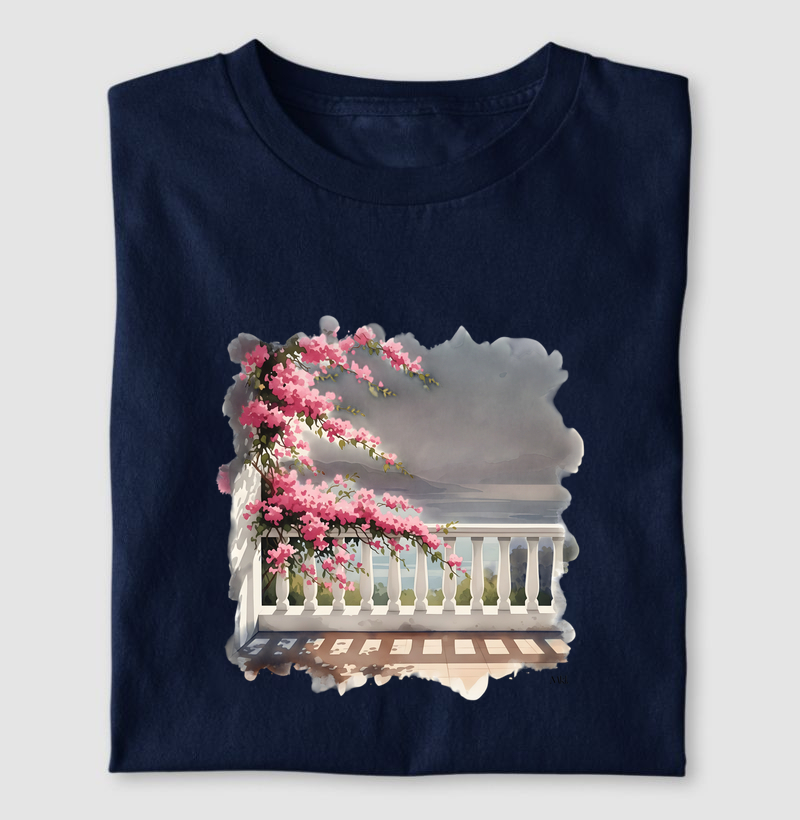Camiseta Algodão Premium - Varanda Mediterrânea 