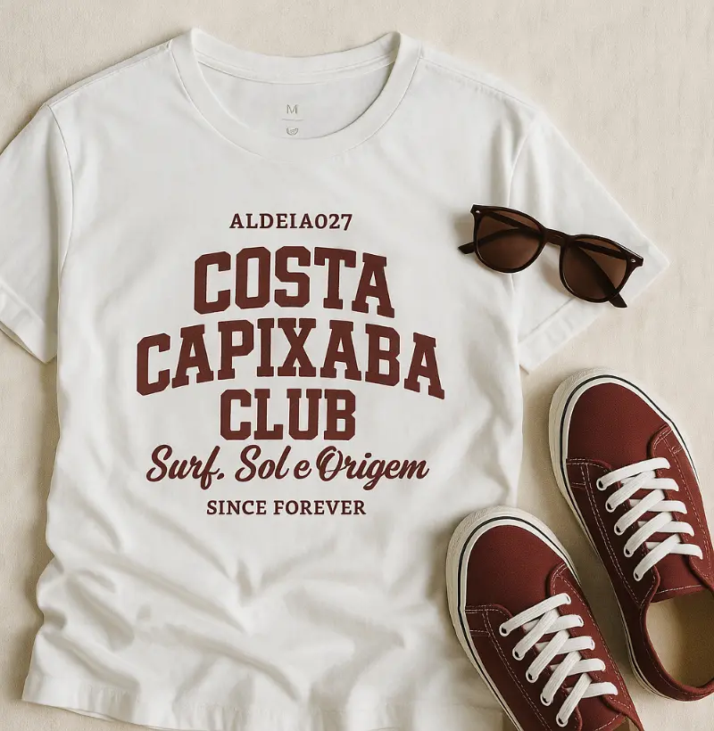  Camiseta Costa Capixaba Club: Surf, Sol e Origem | Edição Exclusiva ES