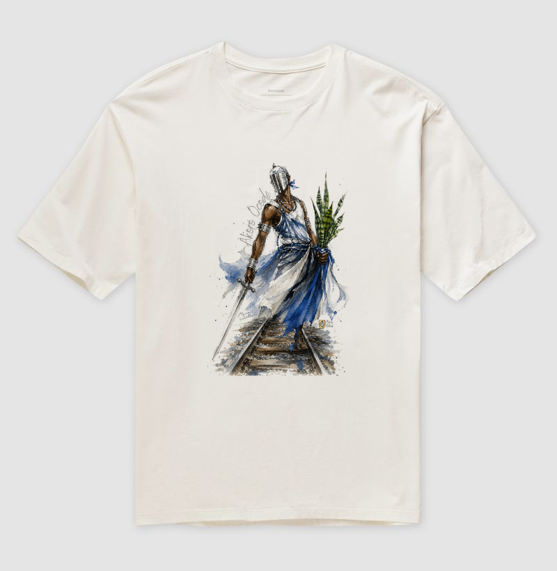 Oversized Ogum Acodô Acodê Maria Patuá - Camiseta Oversized