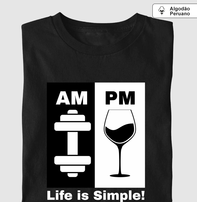 Camiseta Vinho - Life is Simple