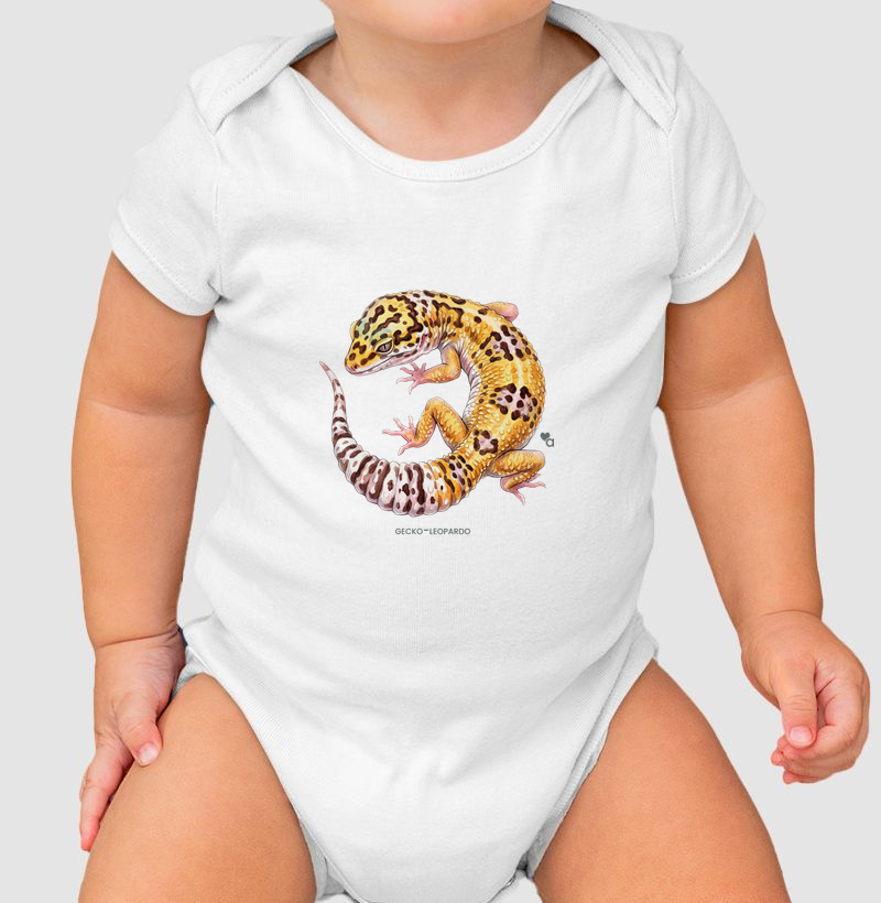 Répteis - Gecko Leopardo - Body Infantil
