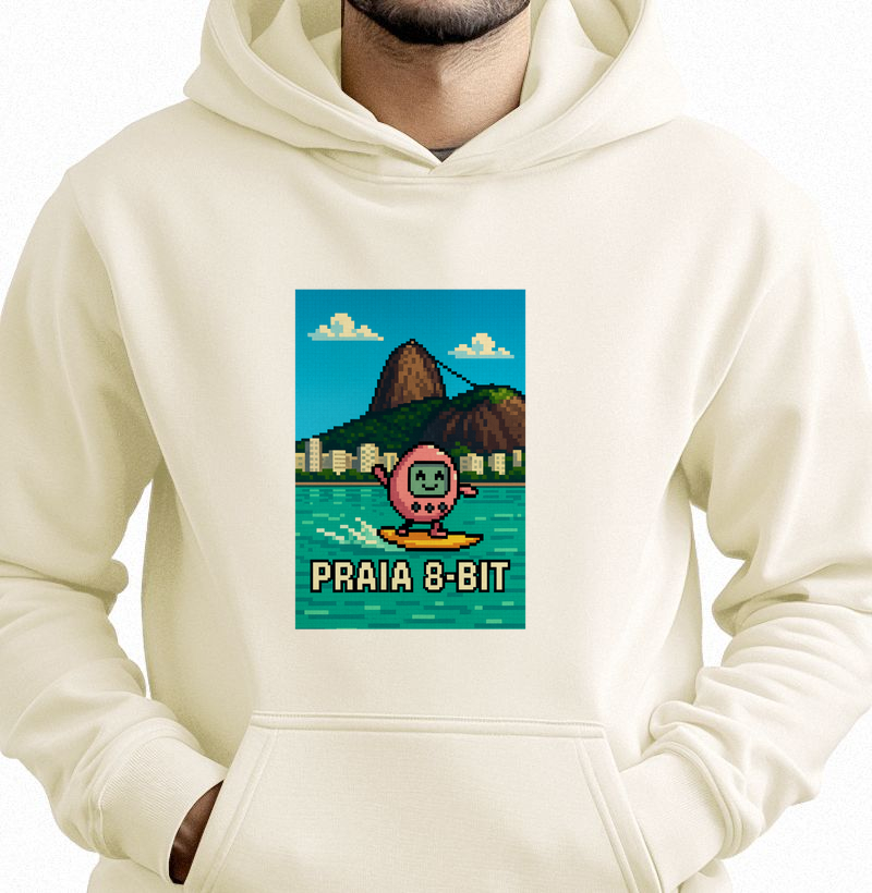 Moletom Nerd Praia 8Bit