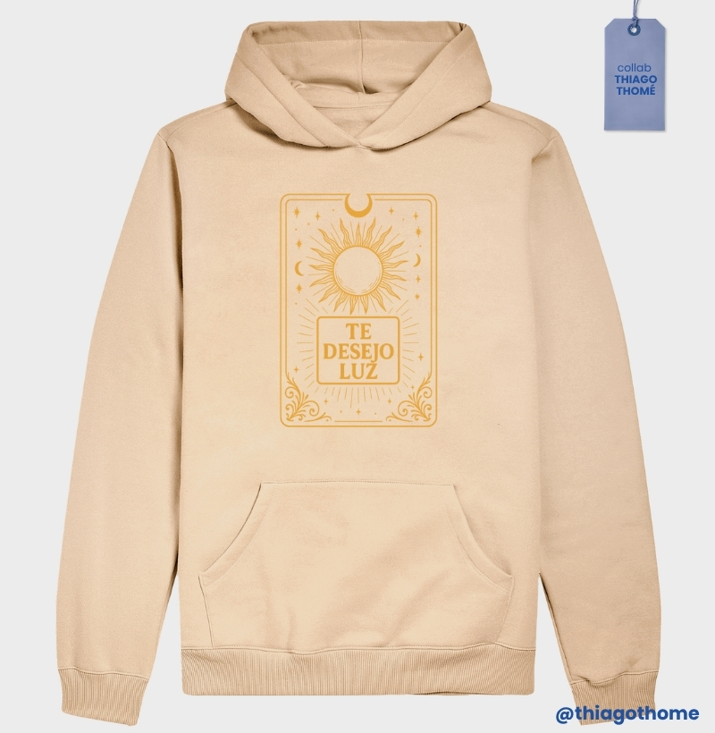  Te desejo luz Hoddie Moletom - Collab Thiago Thomé