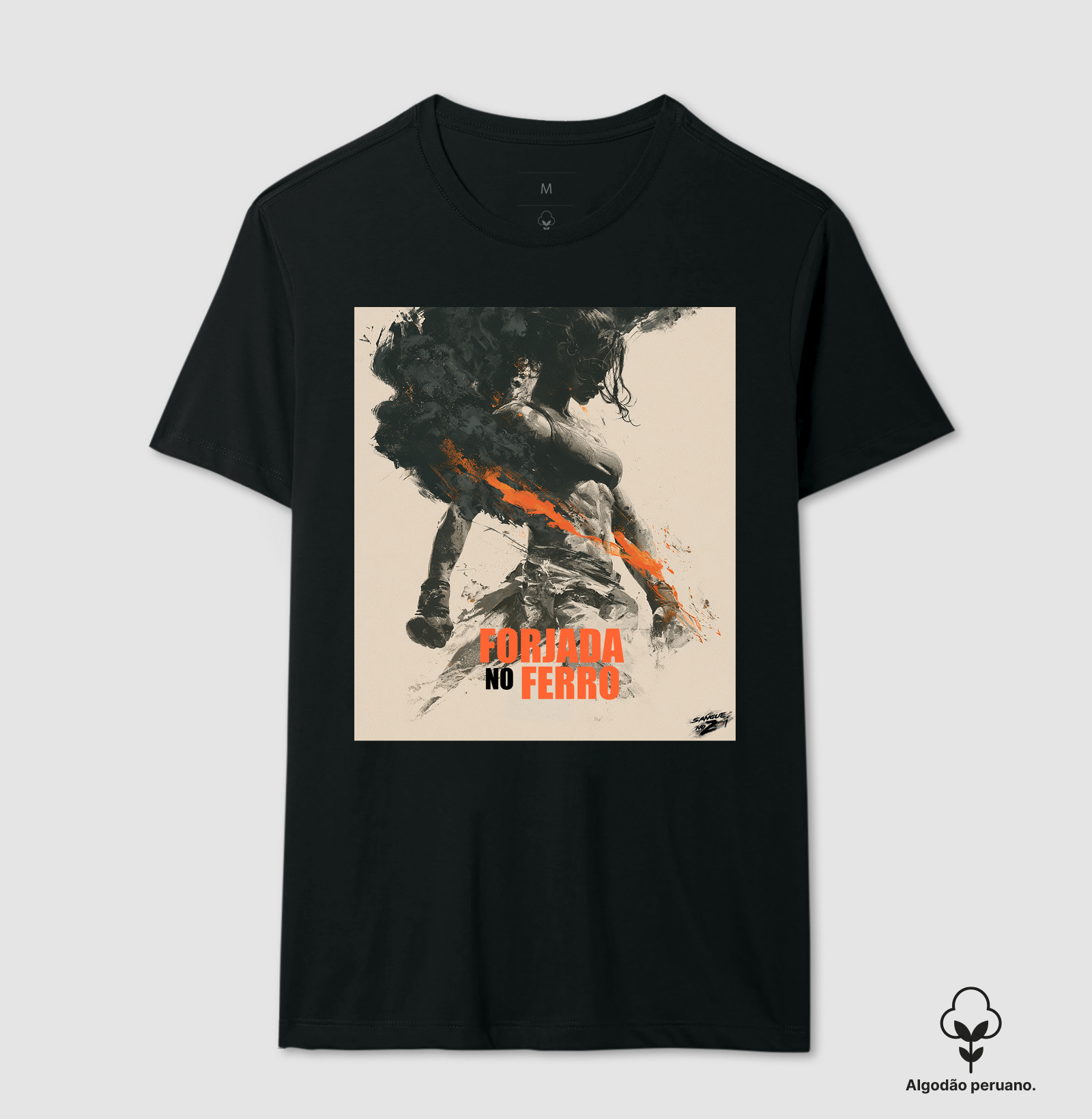 Forjada no ferro. - Camiseta Algodão Peruano