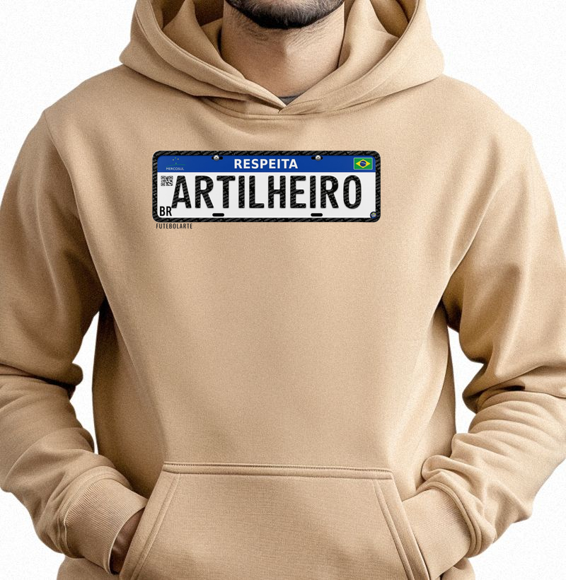 Placa Artilheiro Moleton com Capuz