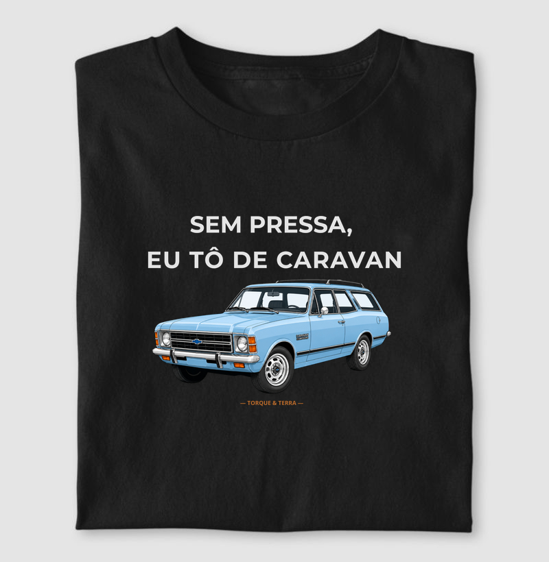 Sem pressa, eu tô de Caravan - azul claro