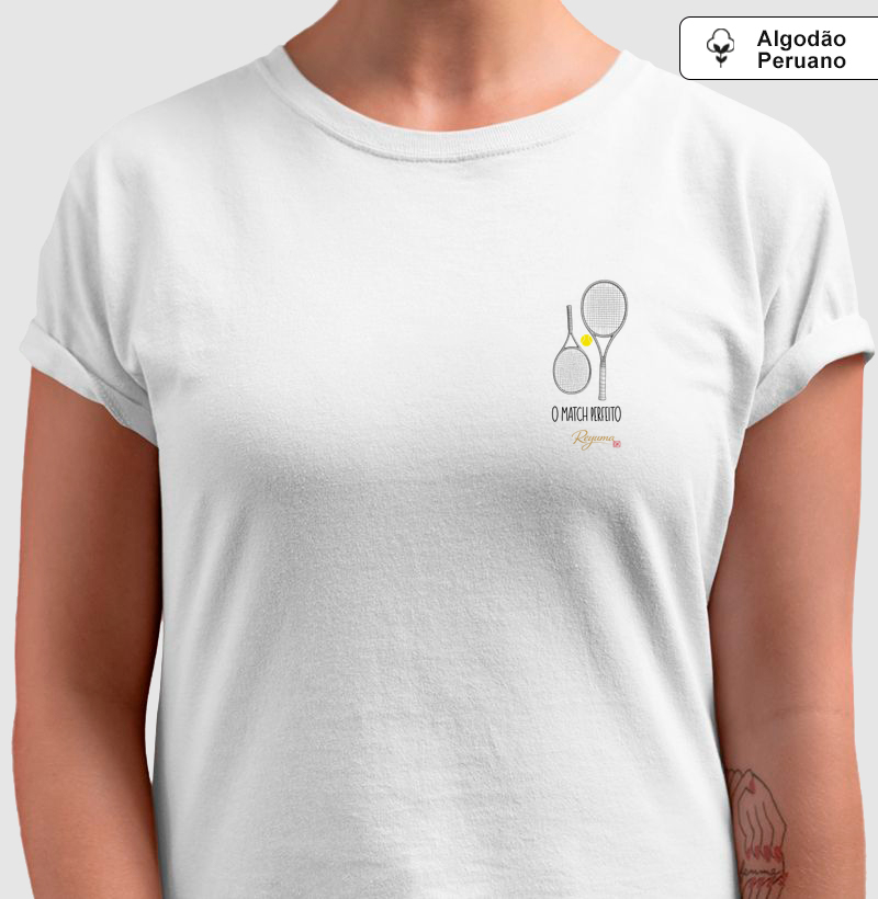 Camiseta Feminina Tênis - O Match Perfeito - Mãe e filha - Algodão Peruano feminina