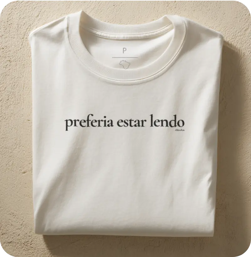 Camiseta Preferia estar lendo