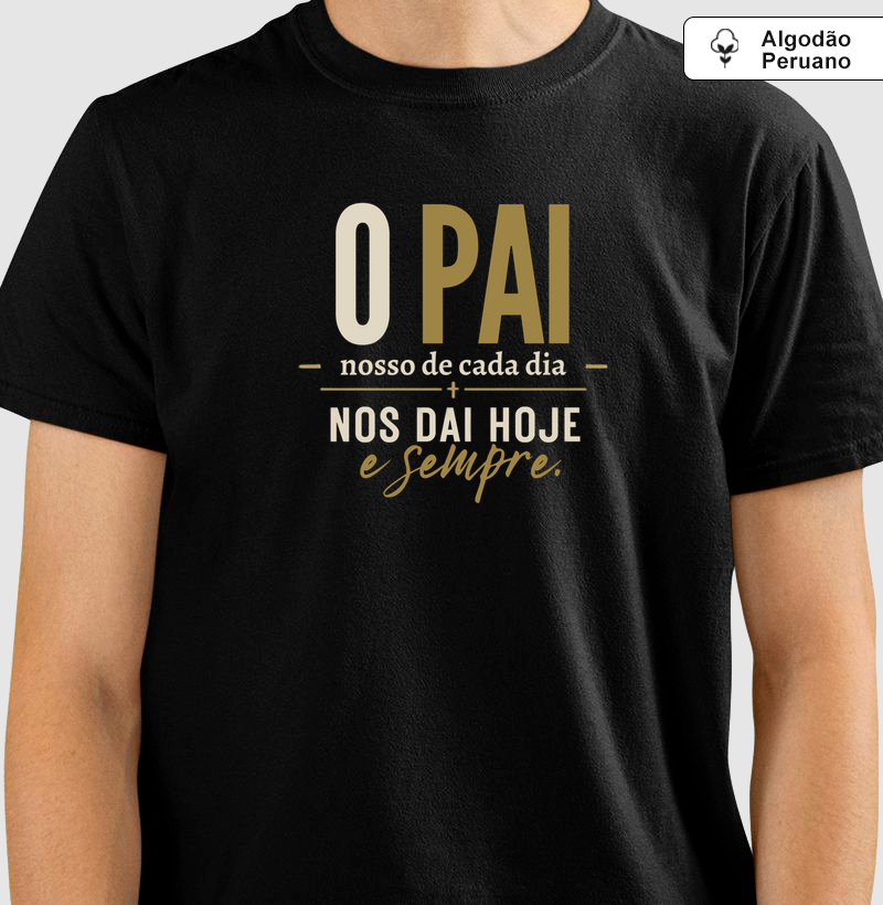 Pais - Camiseta Algodão Peruano "O PAI" - Preta