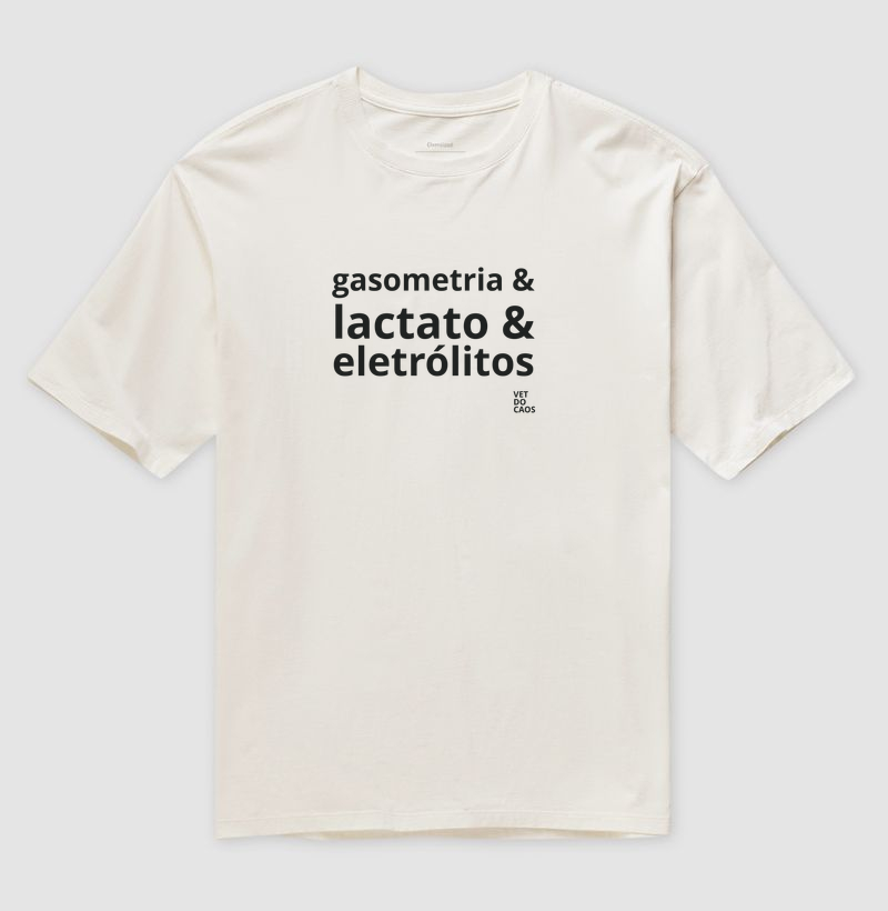 gasometria & lactato & eletrólitos dark - Camiseta Oversized
