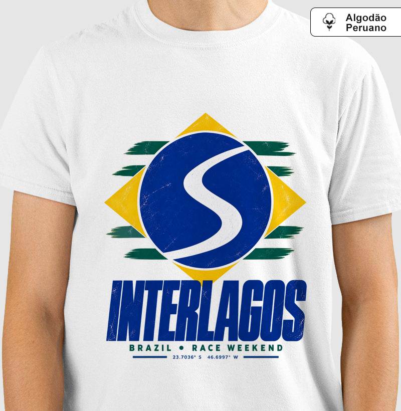 Bandeira Interlagos - Camiseta Algodão Peruano