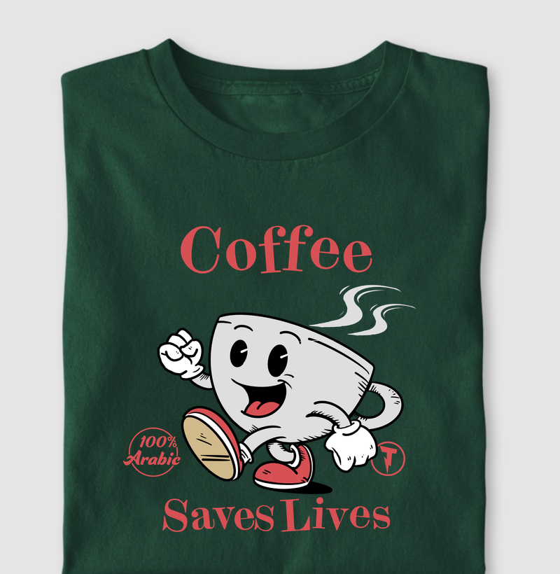 Camiseta Coffee Saves Lives