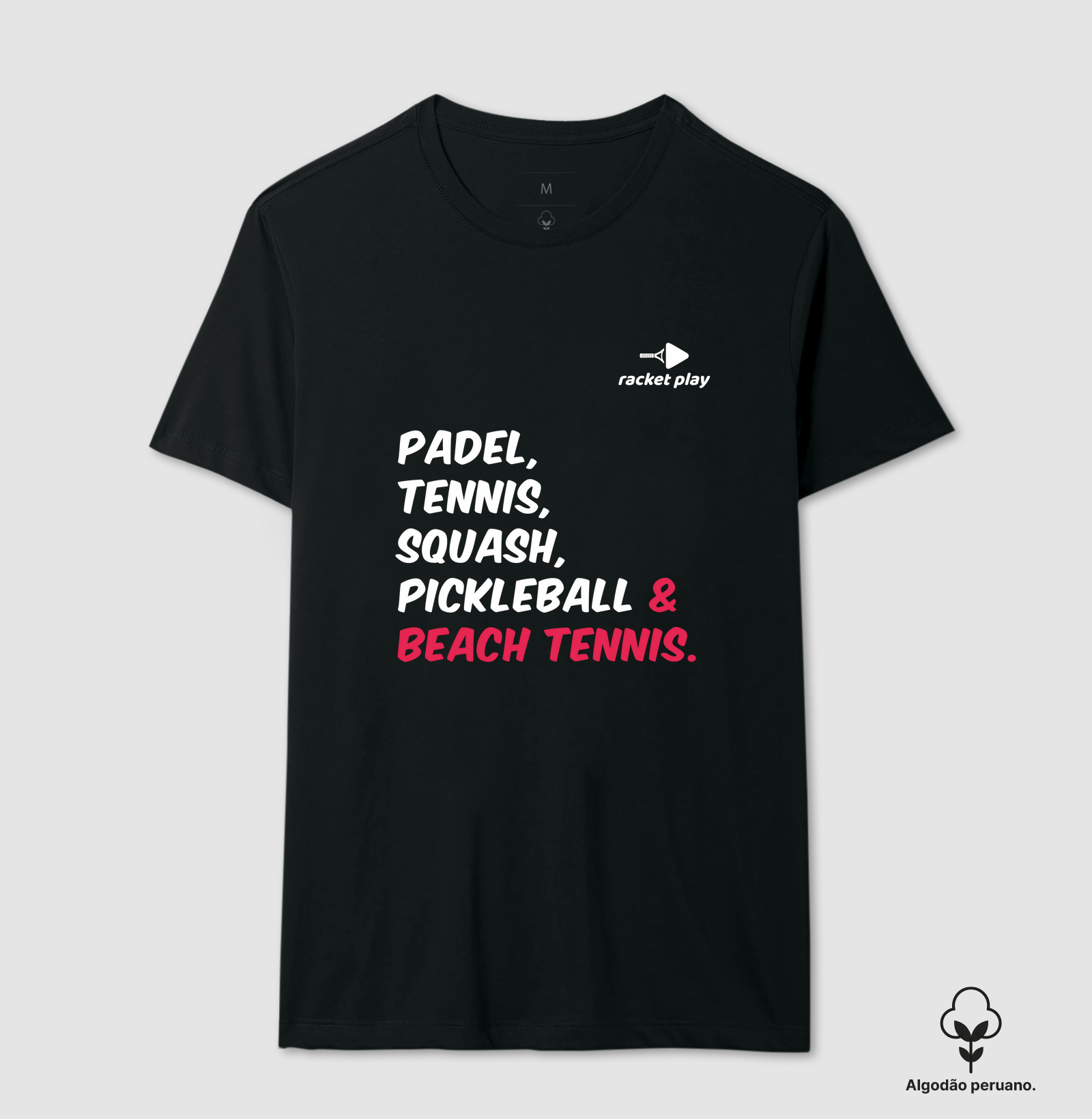 Camiseta Algodão Peruano Beach Tennis - Esportes de Raquetes