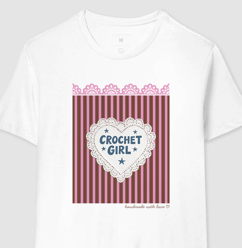 Camiseta Crochet Girl Renda