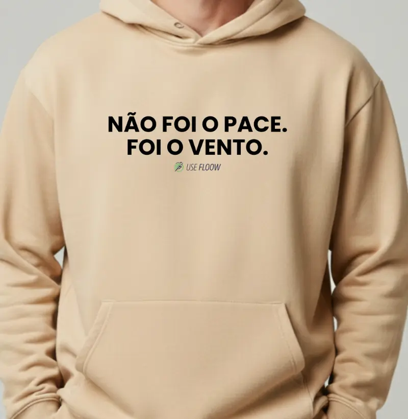 Hoodie Moletom Corrida - Não Foi O Pace. Foi O Vento.