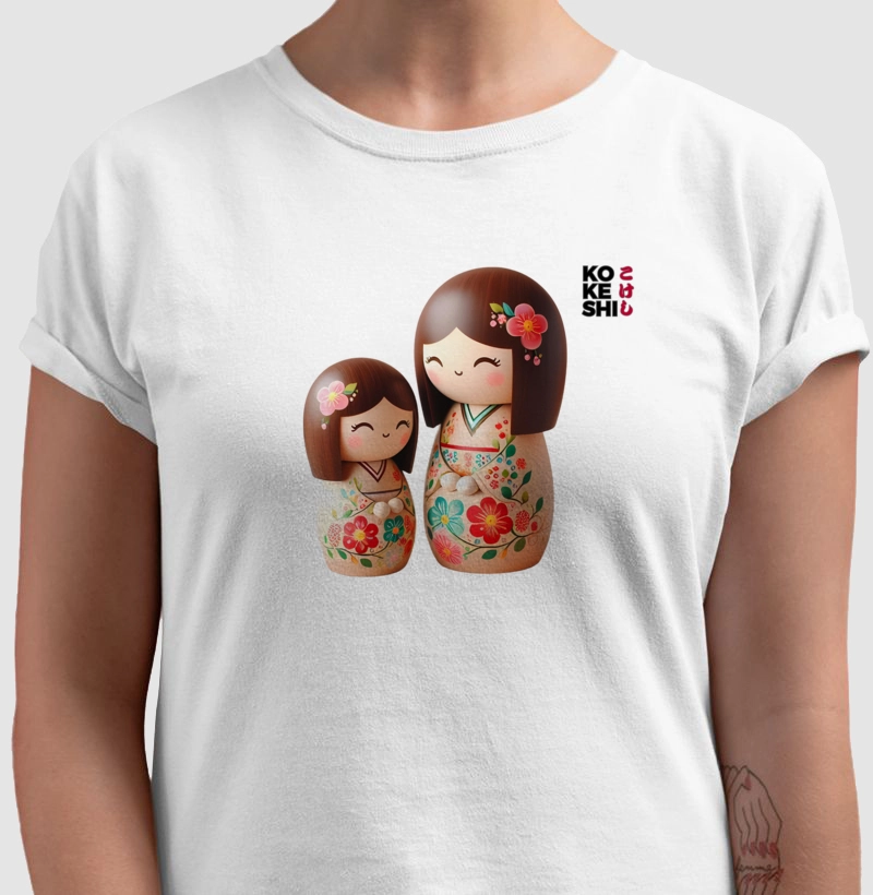 KOKESHI - Mãe e filha - Olhos fechados