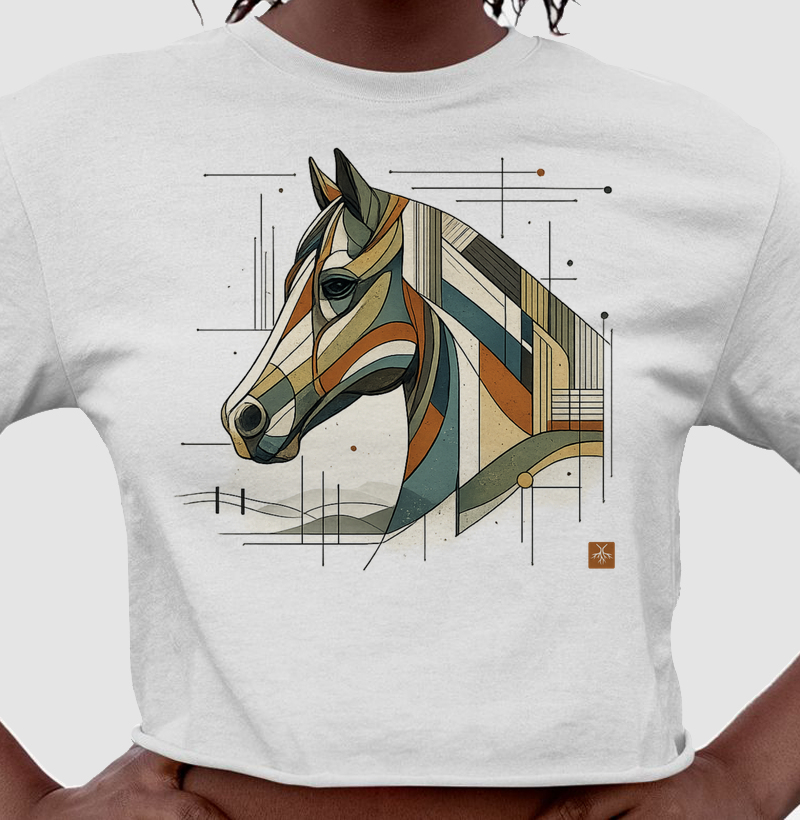 Cropped Cavalo Geometrico