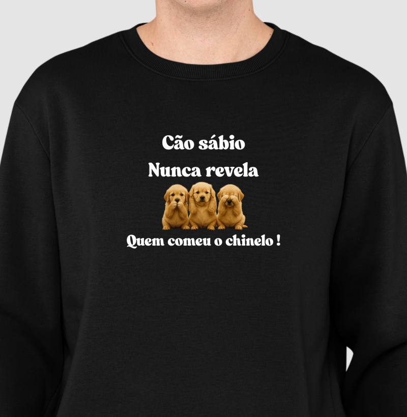 Cão sábio nunca revela quem comeu o chinelo!