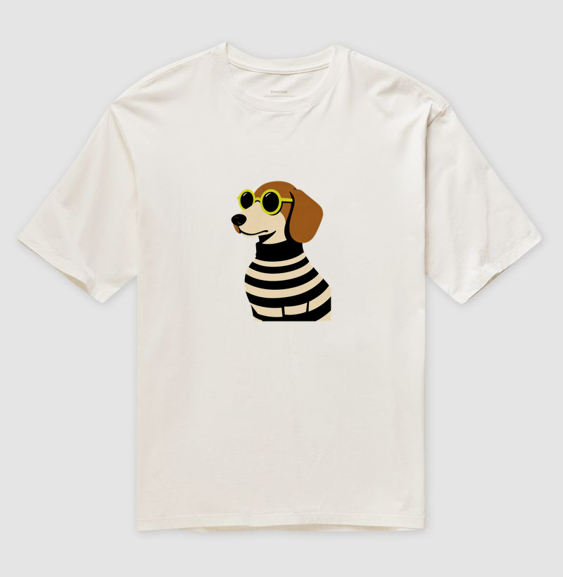 Otz Oversized Tee Sophisticated Beagle