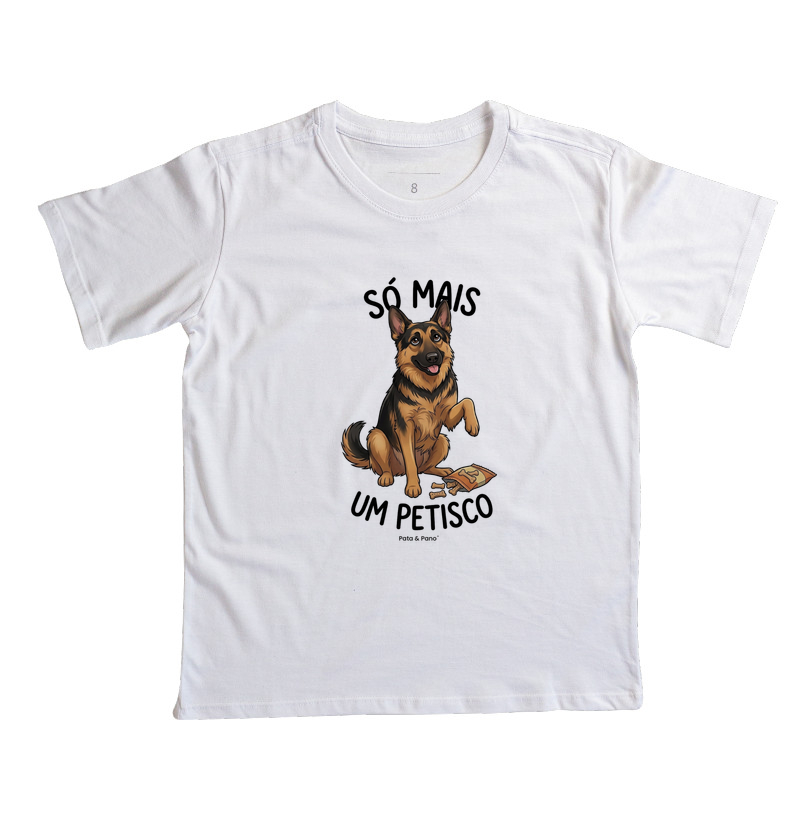 CAMISETA INFANTIL PASTOR ALEMÃO PETISCO - Camiseta Infantil