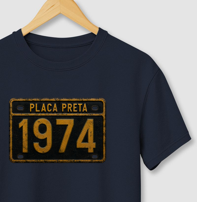 Camiseta Placa Preta 1974