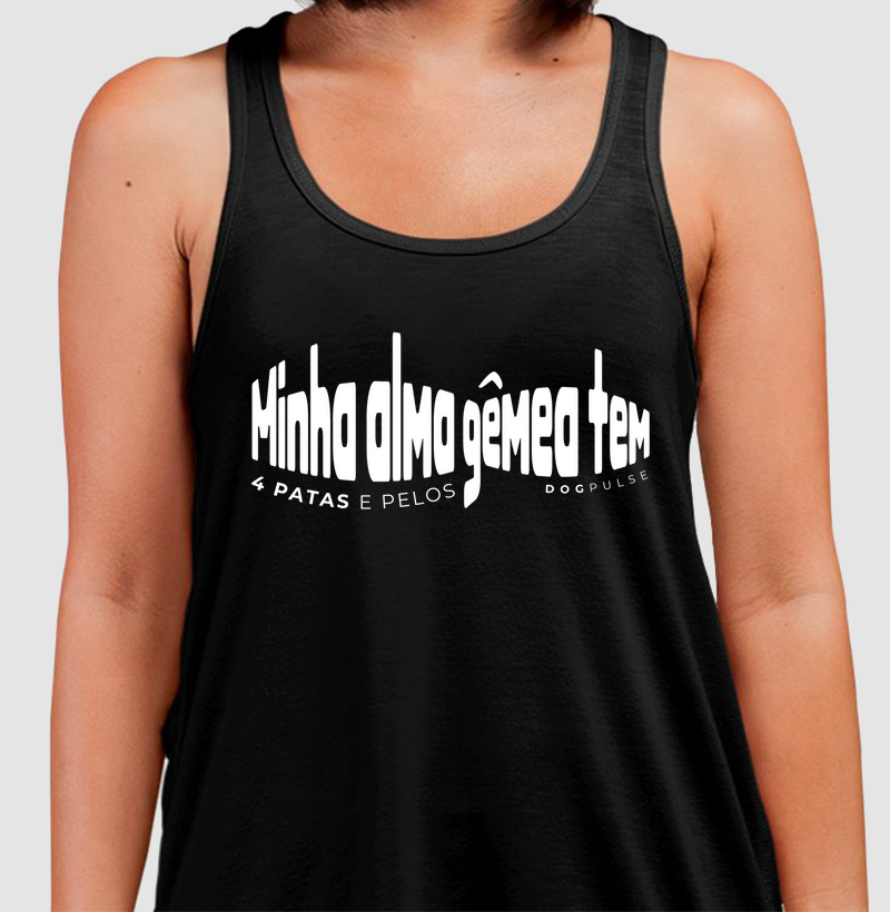 Camiseta Regata Minha Alma Gêmea Tem 4 Patas e Pelos Dog Pulse