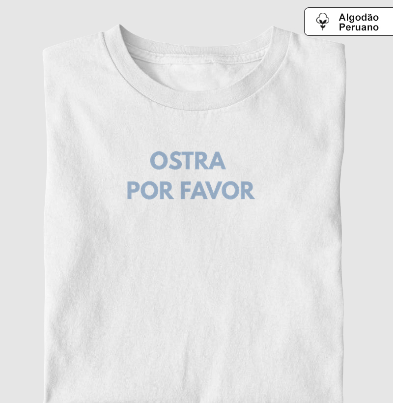 Camiseta Ostra Por Favor Azul