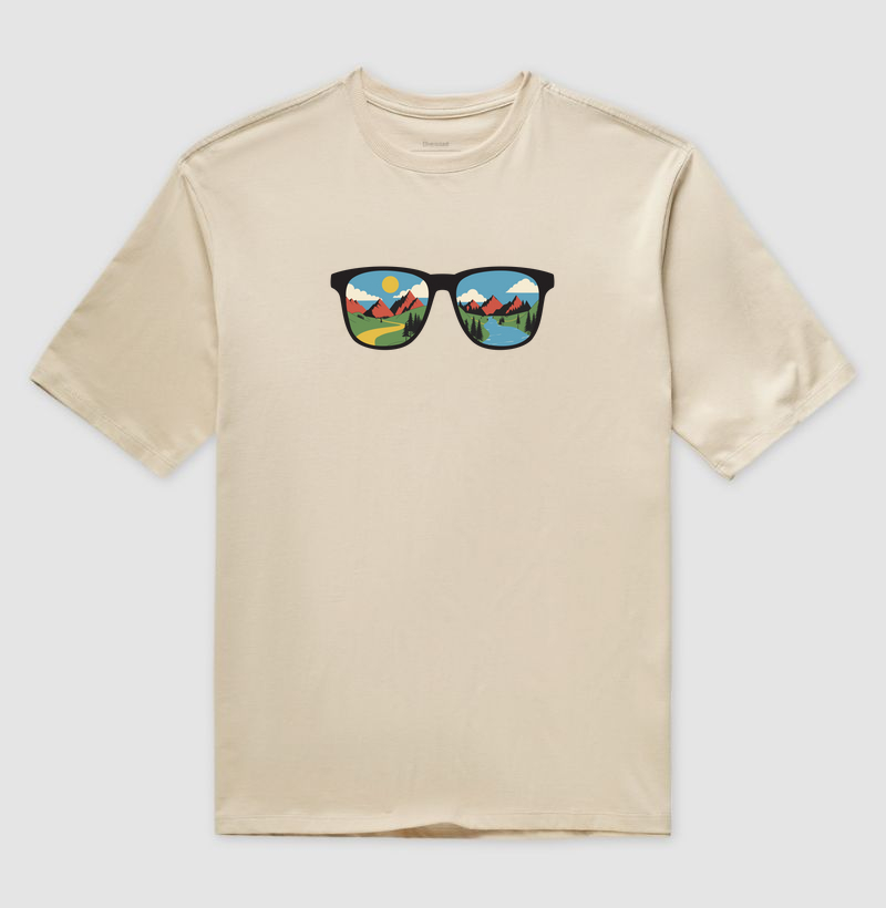 Camiseta Óculos - Oversized