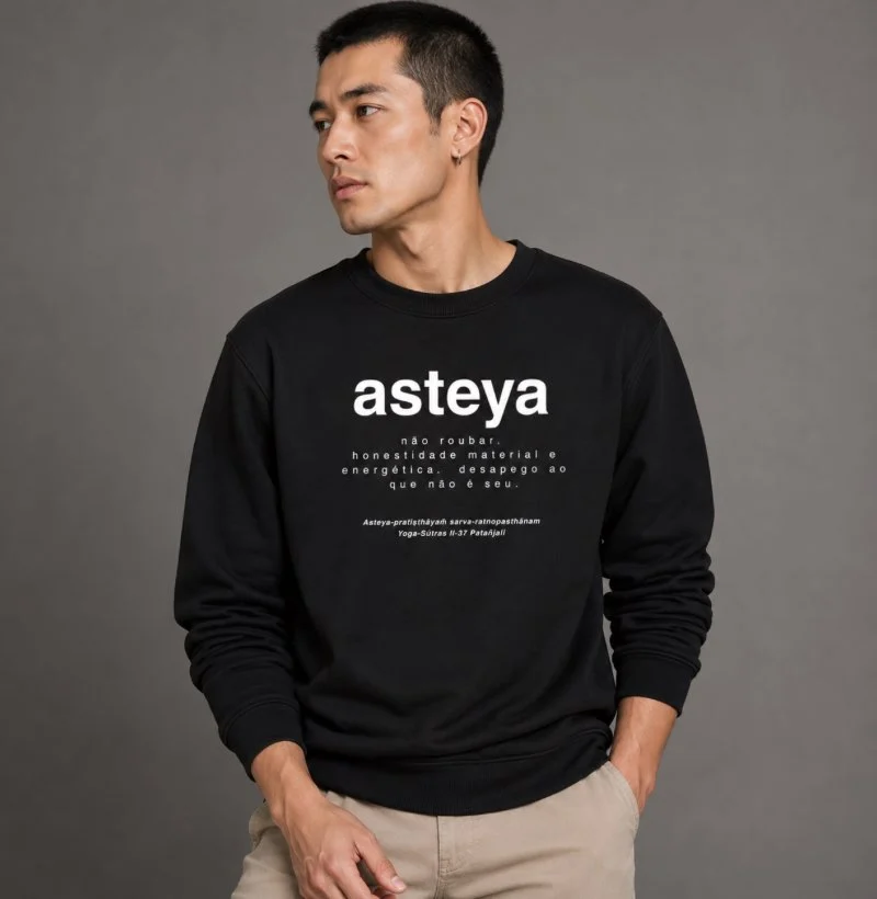  Suéter Moletom Asteya - Yoga Sūtras de Patañjali