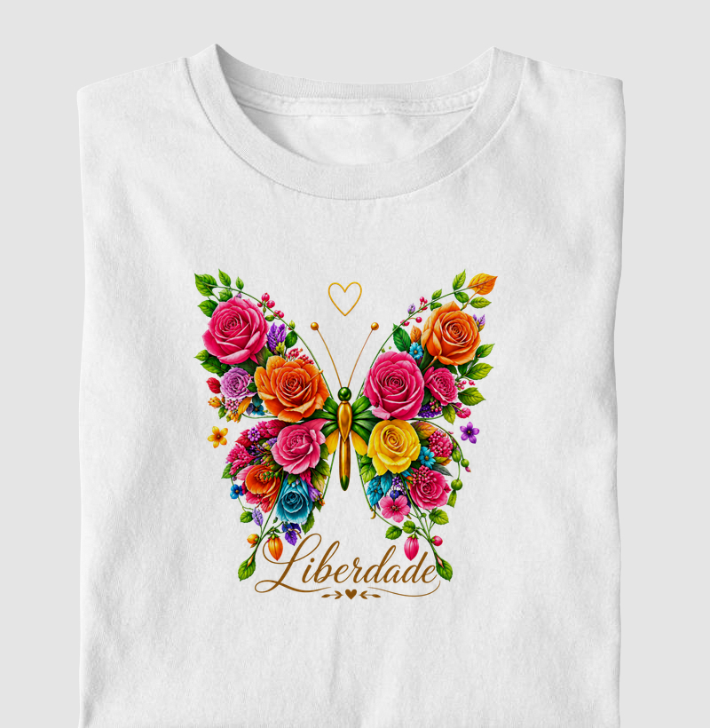 Camiseta Borboleta Liberdade