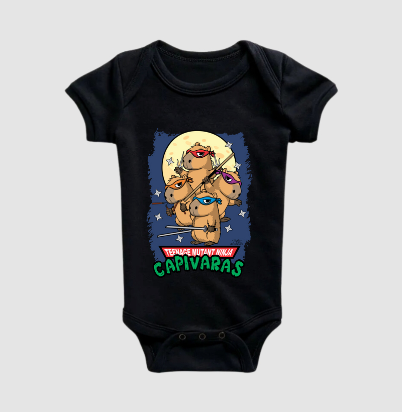Camiseta Capivaras Ninja - Body Infantil