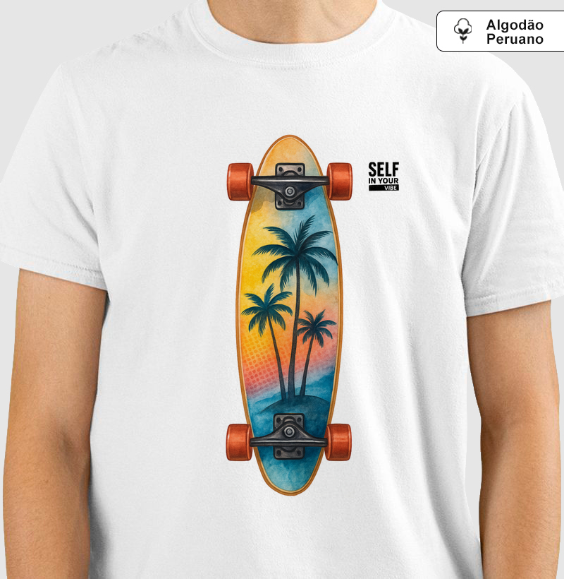 SUNSET PALMS - Camiseta Algodão Peruano