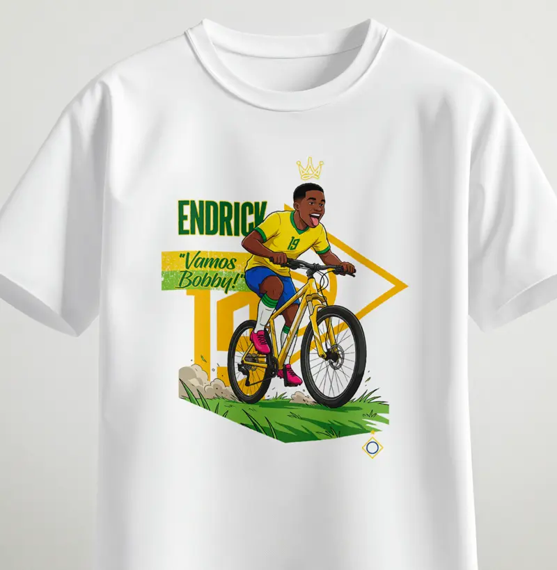 Endrick pedalando