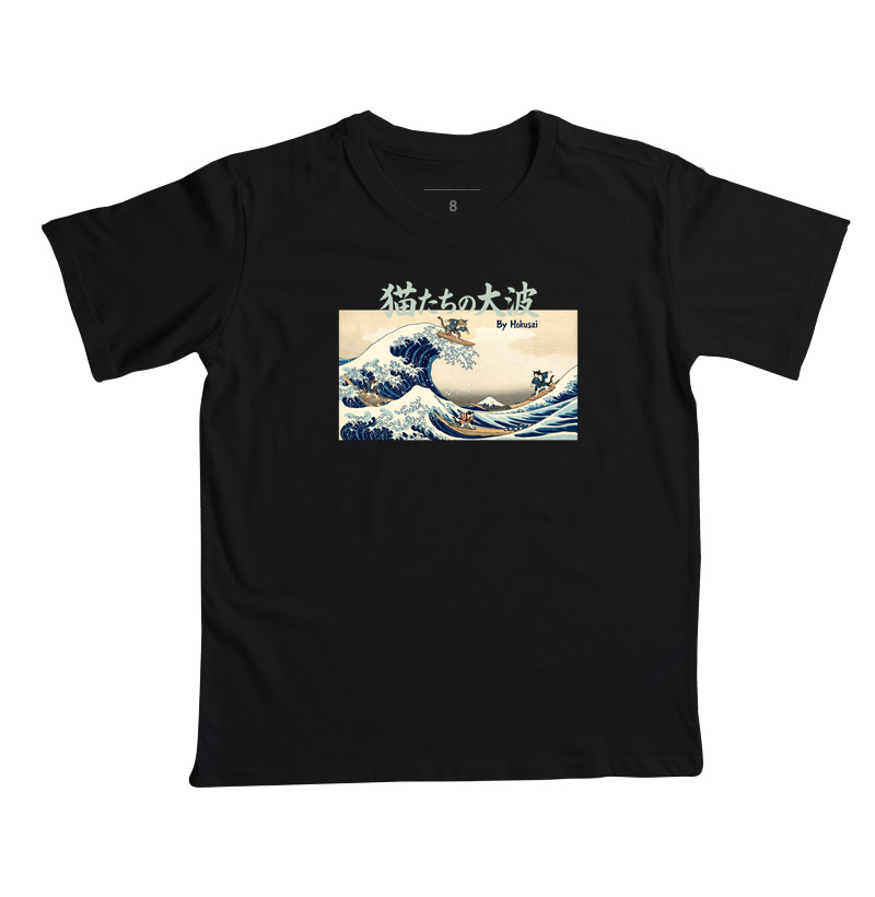 A Grande Onda dos Gatos - Hokusai v.2