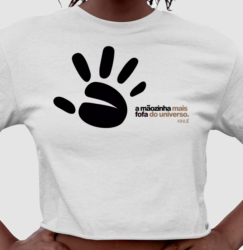 A mãozinha mais fofa - Versão 1 Preto e branco 